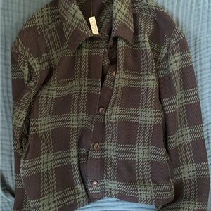 Madewell Green Plaid Utility Jacket